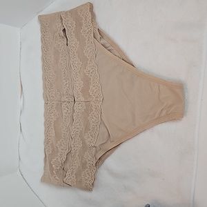 Natori | NWOT Women's Café Beige Lace Bliss Perfection Set of 2 Panties Sz Os